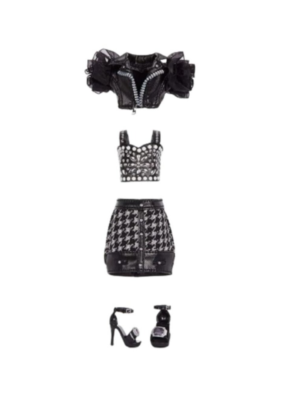 Shadow High Shanelle Onyx Outfit Clothes Shoes Purse Rainbow High New